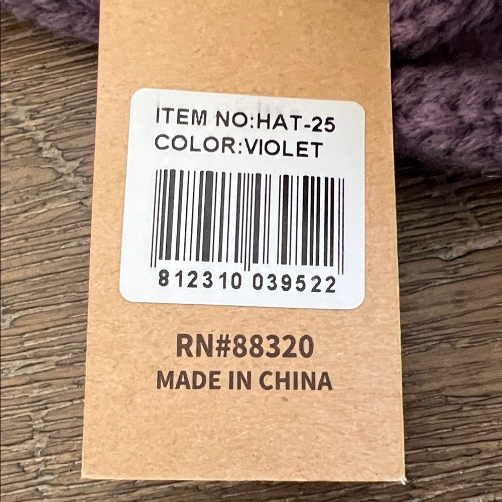 C.C Women's Purple Knit Hat - Picture 5 of 5